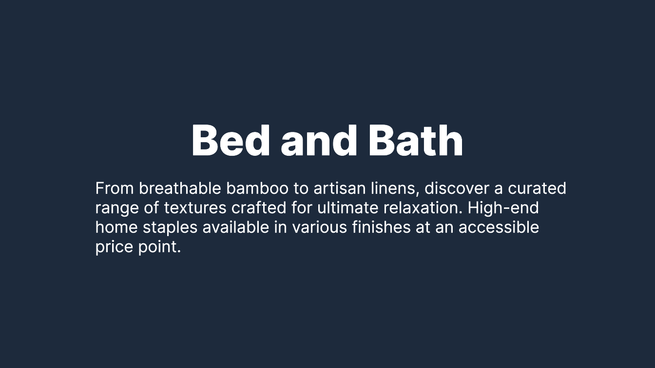 Bed and Bath description